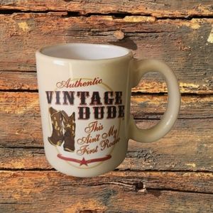 Laid Back Vintage Dude Coffee Mug "This Ain't My First Rodeo" Cowboy Boots Stars